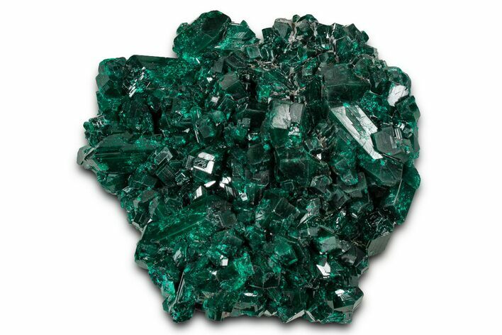 Sparkly, Emerald-Green Dioptase Crystals - Congo #343358